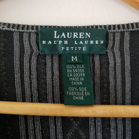 SOLD Lauren Ralph Lauren Silk Cardigan - Picture 6 of 6